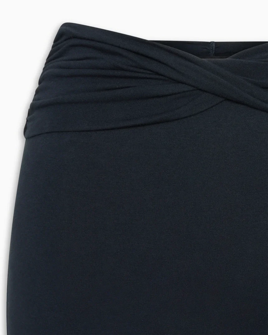 Asymmetrical Foldover Leggings | Midnight