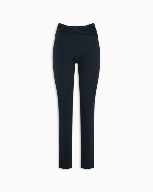Asymmetrical Foldover Leggings | Midnight