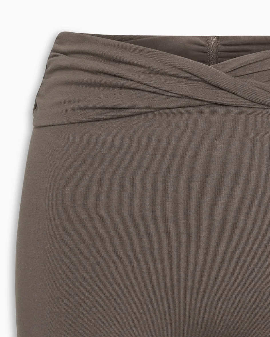 Asymmetrical Foldover Leggings | Truffle