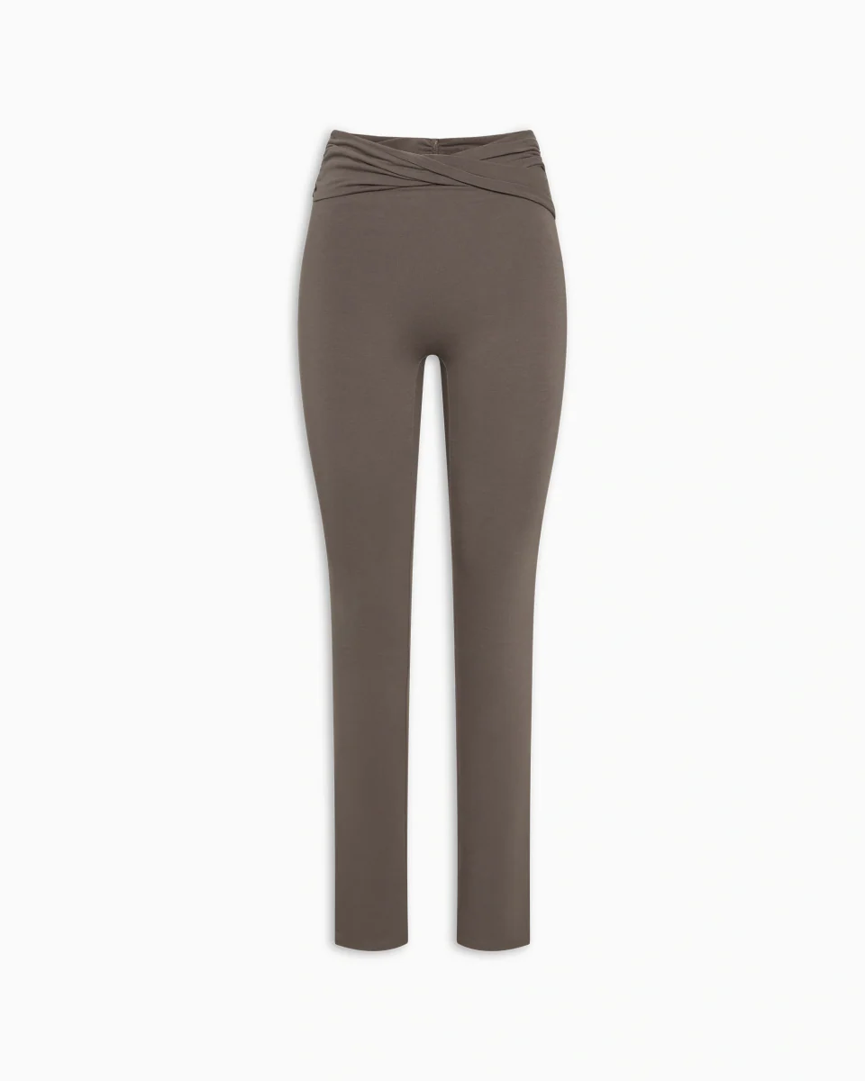 Asymmetrical Foldover Leggings | Truffle