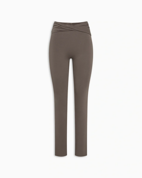 Asymmetrical Foldover Leggings | Truffle