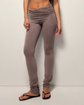 Asymmetrical Foldover Leggings | Truffle