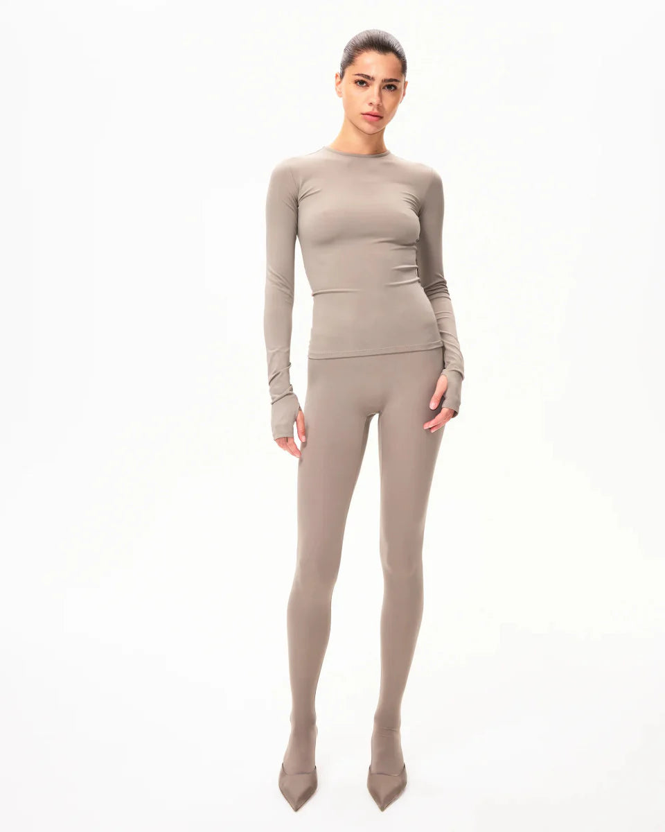 Footed Legging | Cement