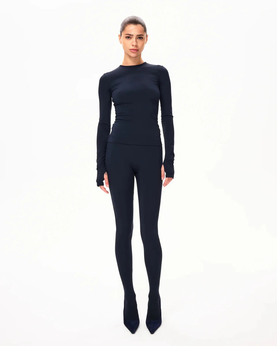 Long Sleeve Thumb Hole Tee | Midnight