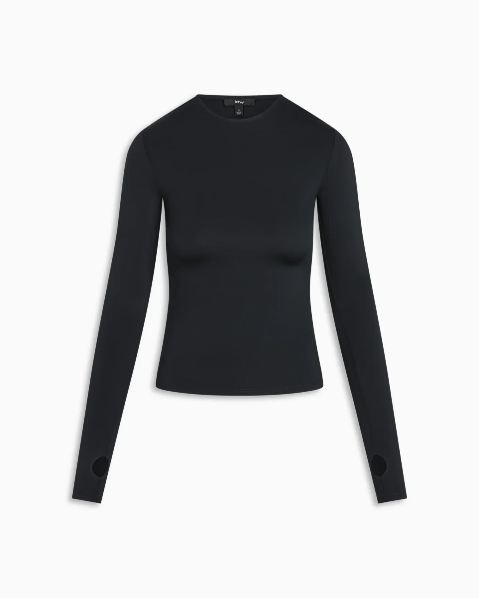 Long Sleeve Thumb Hole Tee | Midnight
